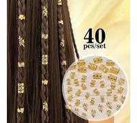 40 pezzi/set Fermagli per capelli vintage a fiori di pruno - Fermagli per capelli alla moda, adatti per donne e ragazze, stile bohémien - Accessori per capelli, decorazioni per capelli intrecciati, ac