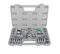 40 Pezzi Set Maschi E Filiere, Kit set Maschi e Filiere in Acciaio al Tungsteno Cassetta Metallo,per Filettatura M3-M12 Rubinetto Metrico Tap Wrench con Custodia