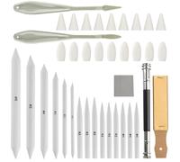 40 Pezzi Sfumino per Disegno Tortillions Set, Set di Sfumini per Disegno a Matita, Sfumino da Disegno Art Paper, Include 15 Matite per Sfumare Paper Art Blender, 2 Spazzole per Schizzi, 1 Gomma