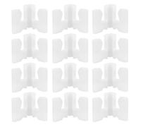 40 Pezzi Shoe Rack Staffa per Tubi Fai da Te Bianco | Connettore per Ripiano per Scarpe, Staffa per Mensola in Filo Metallico, Supporto Discreto per Armadio