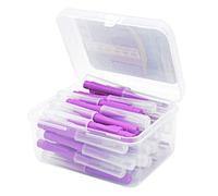 40 pezzi spazzolino interdentale testa spazzolini denti palmare interno igiene orale strumento domestico viaggio vacanza viola 1,2-1,5 mm
