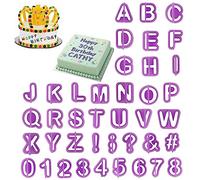 40 Pezzi Stampini per Biscotti e Torte, Lettere Strumenti Decorare Torta, Alfabeto Biscotto Numero di Taglierina, Formine per Biscotti con Lettere e Numeri, per la Decorazione di Torte