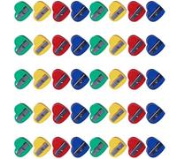 40 Pezzi Temperino Acciaio 2 Fori a Cuore, Affila Matite | Materiale Scolastico in Metallo e Abs, Superficie Liscia, Colore Brillante, per Matite Standard e Rotonde Stile Casuale