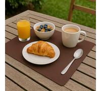40 pezzi tovagliette in tnt misura 30x40 grammatura 60gr colorate per colazione pranzo tavola imbandita 2 rotoli da 20 pezzi (40, Marrone)