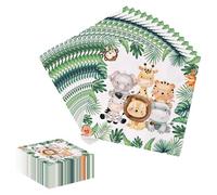 40 pezzi Tovaglioli,Animali della Giungla,tovaglioli di Giungla tema Animali per,Tovaglioli di carta per compleanno Giungla,Tovaglioli per bambini Tovaglioli compleanno ragazzi 33 * 33cm