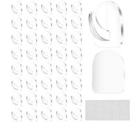40 Pezzi Trasparenti Ganci Adesivi Trasparenti Piccoli, Riutilizzabili Ganci Adesivi Piccoli Con Retro Adesivo per Soggiorno, Cucina, Bagno