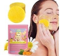 40 Pezzi Turmeric Kojic Acid Cleansing Pads, Curcuma Esfoliante Schiuma Pads, Bilanciare Olio e Acqua, Schiarisce Le Macchie, Uniforma il Tono della Pelle, Spugne Facciali Per La Pulizia