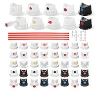 40 Pezzi Ugelli per Bomboletta Spray Bianco e Nero Resistenti con 4 Cannucce Spazio Ugello Spray per Vernice per Plastica Multi-Angolo Incluse 10 Diverse Specifich Adatti per Progetti DIY e Graffiti