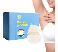 40-Piece Invisible Sweat-Absorbent Armpit Pads - Ultra-Thin Traceless Antip