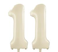 40 pollici crema bianco palloncino numeri 11 crema bianco palloncino 11° compleanno decorazione beige palloncino numero 11 numero gigante palloncino 11 festa matrimonio compleanno bambini compleanno