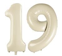 40 pollici crema bianco palloncino numeri 19 crema bianco palloncino 19° compleanno decorazione beige palloncino numero 19 gigante palloncino 19 festa matrimonio compleanno bambini compleanno numero