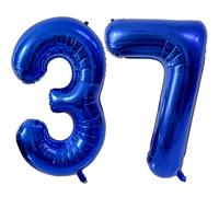 40 pollici palloncini numeri blu scuro 37 palloncino blu scuro 37° compleanno decorazione blu palloncino foil numero 37 numero gigante palloncino 37 festa matrimonio compleanno bambini compleanno