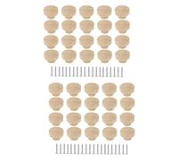 40 Pomelli Rotondi per Cassetti Nel Legno Non Finiti, 35 mm di Diametro, pe7480