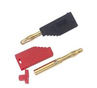 40 PZ/2 MM Maschio Tubo Retrattile Spina A Banana Filo di Saldatura Placcatura In Oro Impilabile Terminale Elettrico Connettore 5 Colori(20 Red 20 Yellow)