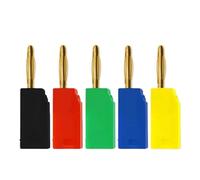40 PZ/2 MM Maschio Tubo Retrattile Spina A Banana Filo di Saldatura Placcatura In Oro Impilabile Terminale Elettrico Connettore 5 Colori(20 Red 20 Black)