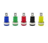 40 PZ 32A 4mm 5 Colori Presa A Banana Terminale Femmina Jack Montaggio A Pannello Presa Binding Post Connettore del Cavo Isolato(20 Red 20 Black)