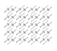 40 Pz. 5mm x 20mm alluminio estremità aperta a flangia larga rivetti ciechi
