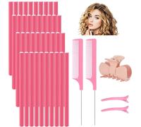 40 Pz Bigodini Flessibili Bigodini Morbidi 24CM Bastoncini per Capelli in Morbid