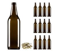 40 Pz Bottiglia Birra VETRO vuota 660 ml LONGNECK in vetro di colore abra Completa di Tappo Corona 26 mm - KIT per fare la birra ARTIGIANALE - Bottiglie birra vuote comprese di tappi