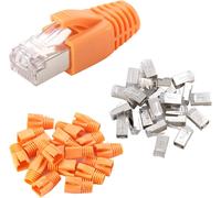 40 Pz Connettori RJ45 Schermati in Metallo CAT6 Estremità Spina Modulare CAT6A -