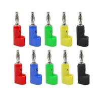 40 pz/lotto spina a banana impilabile 4mm connettore elettrico rame nichelato saldatura(20 Red 20 Black)