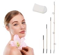 40 Pz Nastri per Lifting Facciale con 4 Corde, Nastro Lifting Invisibile Adesivi Rassodanti la Pelle a Forma di V per Pieghe Naso-Labiali Doppio Mento Rughe Glabellari (Colore Della Pelle)