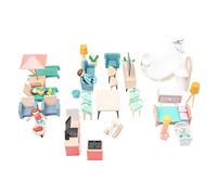 40 pz/set 1:12 Mobili In Legno Set Accessori Da Cucina 1 12 Scala Miniatura Mobili Set Miniature Set
