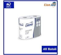 40 Rotoli Carta Igienica Carind - 3 Veli Plus Morbida Uso Domestico