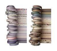 40 Rotoli Di Nastro Di Carta Retrò, Fai Da Te Per Diario Manuale, Mascheratura Artistico, Sottile Creativo, Adatto Per Album Di Ritagli E Diari A Mano