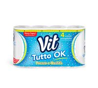 40 ROTOLONI VIT BOBINE PROFESSIONAL DOPPIO VELO PURISSIMA CELLULOSA ASCIUGATUTTO