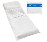 40 Sacchi Lenzuolo Monouso 30 gr con Federa, Fodera Usa e Getta per Sacco a Pelo, Leggero e Super Pratico, Ideale per B&B, Camping, Treni, Cabine, 220x100 cm, Medical Sud Prodotti Monouso da Viaggio