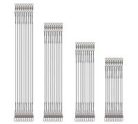 40 scomparti in acciaio, per luccio, in acciaio, 4 misure, con girella e moschettone, in acciaio, colore nero, per spinning, per acqua dolce