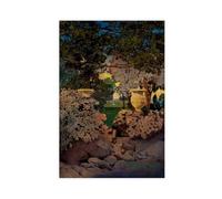 40+ stampe famose di Maxfield Parrish The Oaks, il giardino degli anni e altre poesie su tela stampa artistica da parete poster per casa, scuola, ufficio, decorazione senza cornice