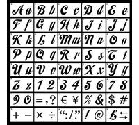 40 stencil con numero di lettere e numeri dell'alfabeto, stencil per fai da te, scrapbooking, disegni, numeri e segni