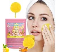 40 tamponi per la pulizia di acido cogico e curcuma, curcuma, cuscinetti per il viso, bilanciare olio e acqua, curcuma e acido cogico, spugne per il viso per la pulizia del viso