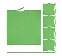 40 tappetini di protezione per pavimento, 60 x 60 cm, tappetini protettivi con bordo, Eva, superficie 15 m², per attrezzature fitness, verde