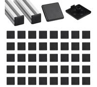 40 tappi in alluminio 3030, profilo in alluminio, 30 x 30, tappi per tubi in plastica di alta qualità, per profili in alluminio industriale standard europei 3030 (nero)