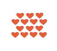 40 toppe ricamate termoadesive da cucire, simpatiche toppe ricamate per fai da te, simpatiche toppe ricamate a forma di cuore, per vestiti, giacche, cappelli, scarpe, zaini, jeans (arancione)