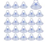 40 ventose trasparenti in gomma, 20 x 45 mm, in PVC, trasparenti, per esterni, cucina, bagno, finestra, specchio