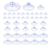 40 ventose trasparenti per finestre, ventosa senza gancio, testa a fungo rotondo, ventosa in plastica, per cucina, bagno, specchio, scrivania, vetro, 20/30/40 mm