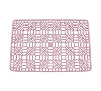 40 x 27 x 1,2 cm in silicone a corpo cavo per lavello, può essere utilizzato anche come sottopentola, scolapiatti, vani per asciugare e scolapiatti (rosa, 40 x 27 x 1,2 cm)