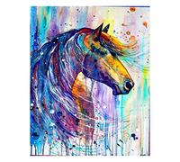 (40 x 50 cm) DIY Square Diamond Painting Full Drill Pittura con Diamanti Quadrati Fai Da Te Mosaico Perline con Strass Quadrati Cavallo Ricamo a Punto Croce Artistica per Casa