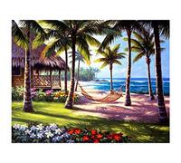 (40 x 50 cm) DIY Square Diamond Painting Full Drill Pittura Diamante Quadrato 5D Completo con Diamantini Quadrati Albero di Cocco 5D Puzzle con Strass Dipingere con i Numeri kit Artistico