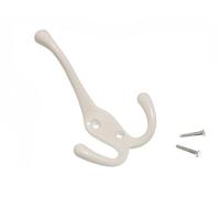 40 X Bianco Cappello Cappotto E Accappatoio Tri Triplo Ganci 100mm 10.2cm