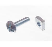 40 X Bulloni Da Tetto E Dadi Quadrati ZP Zincati M6 X 25 | Onestopdiy Nuovo