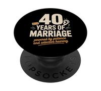 40 Year Of Marriage - 40 years of marriage anniversary PopSockets PopGrip Adesivo