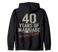 40 Years Of Marriage celebrating 40 years of marriage Felpa con Cappuccio