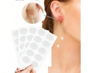 400/300/200/100/50/30 pezzi Cerotti invisibili di supporto per il lobo dell'orecchio, progettati per le donne, prevengono l'allargamento del foro dell'orecchio, design adesivo confortevole, senza prof