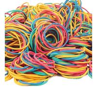 400 anelli elastici in gomma di dimensioni miste, colori assortiti, robusti elastici per la casa, per la conservazione e l'uso quotidiano, in lattice naturale di lunga durata