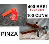 400 BASI FUGA 3mm + 100 CUNEI + PINZA RAIMONDI LEVELLING SYSTEM PAVIMENTO RLS.